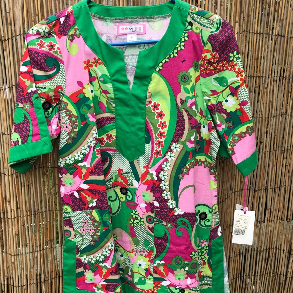 Koi Scrub Top